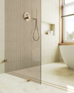 Душевая перегородка MaybahGlass MGD-262-4 79см хром глянцевый